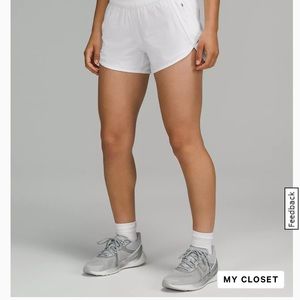 Tracker low rise white shorts